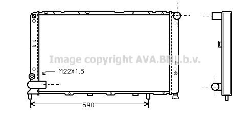 PRASCO Engine radiator Article number: FT2144 cheaply