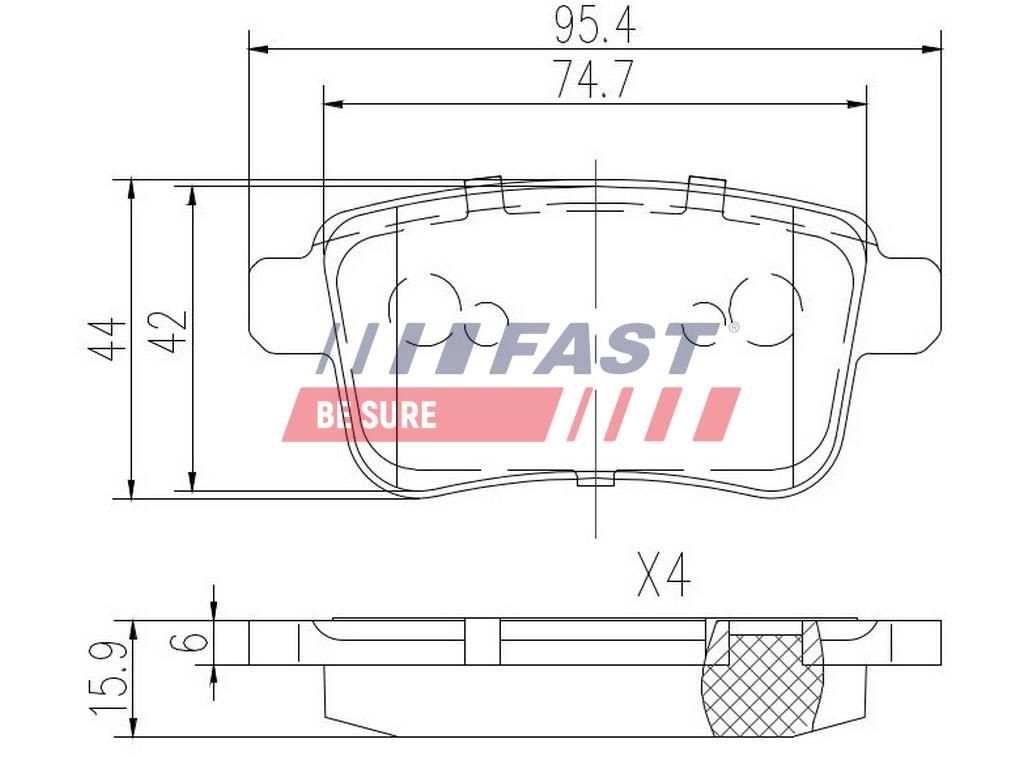 FAST Brake Shoe Set Article number: FT30005 cheaply