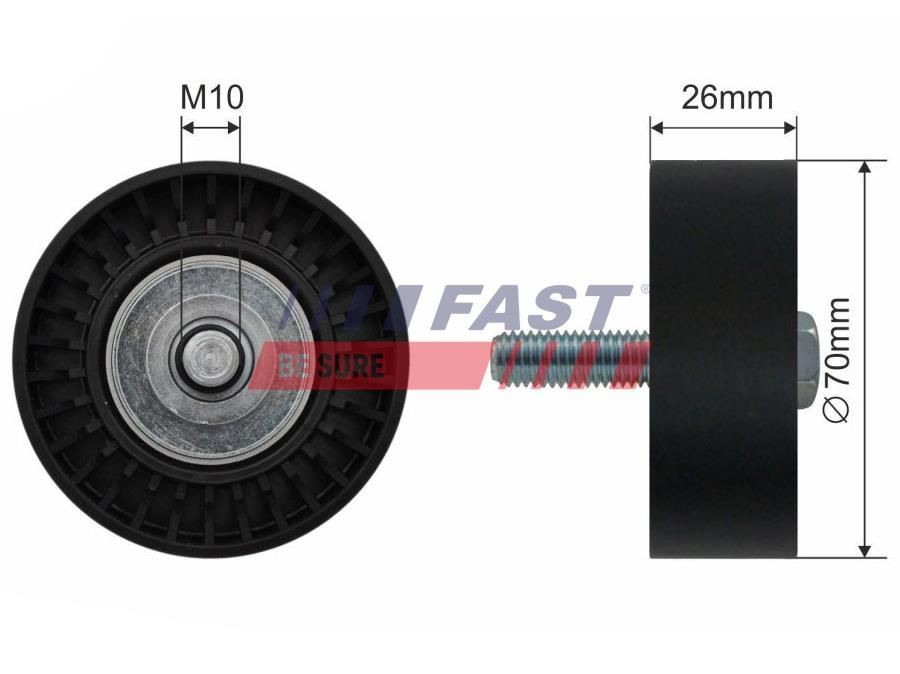 FAST Deflection / Guide Pulley, v-ribbed belt Article number: FT44530 cheaply