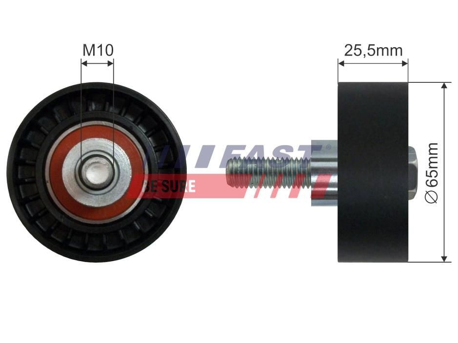 FAST Deflection / Guide Pulley, v-ribbed belt Article number: FT44538 cheaply