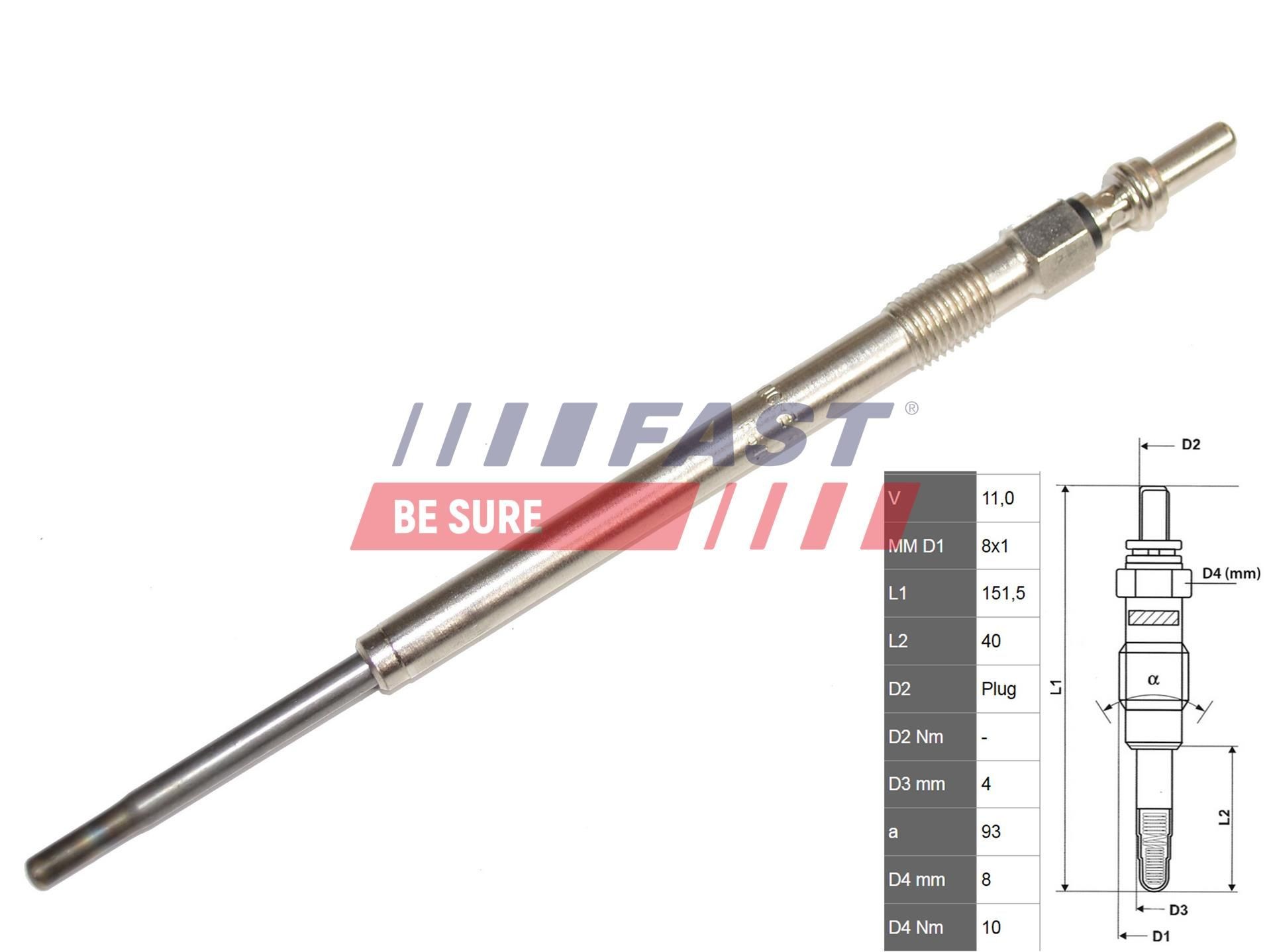 FAST Glow plug Article number: FT82706 cheaply