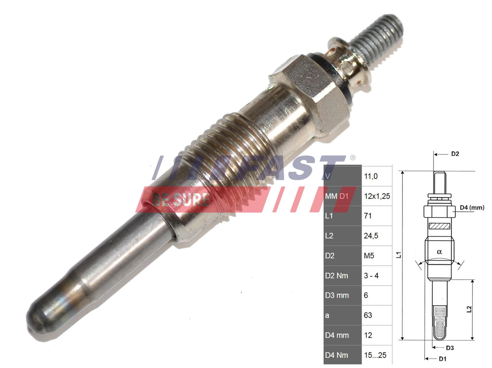 FAST Glow plug Article number: FT82710 cheaply