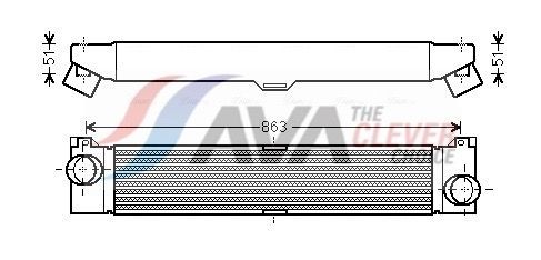 AVA COOLING SYSTEMS Intercooler Varenummer: FTA4360 billige
