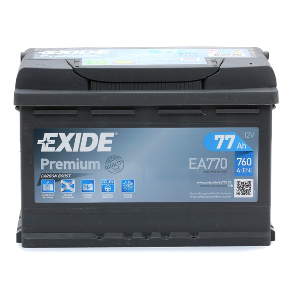 EXIDE Battery Article number: EA770 cheaply