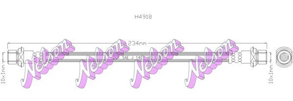KAWE Brake hose Article number: H4918 cheaply