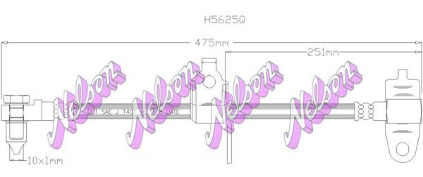 KAWE Brake hose Article number: H5625Q cheaply