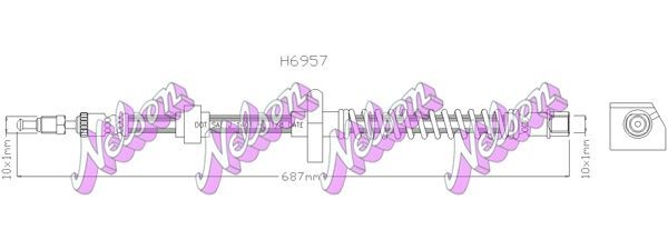 KAWE Brake hose Article number: H6957 cheaply