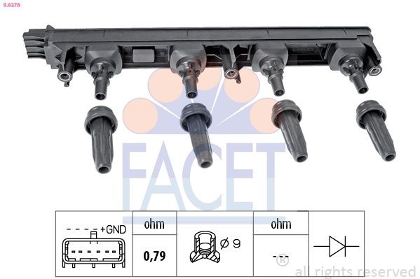 FACET HT.0560 Rep.sæt, strømfordeler POLO 1.3 55 HK Benzin 1994