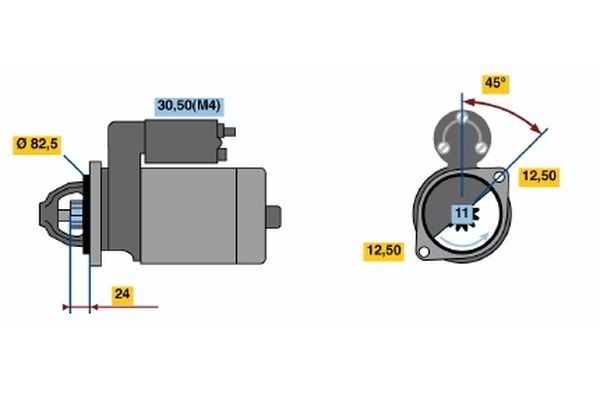 BOSCH Starter Varenummer: 0 001 315 002 billige