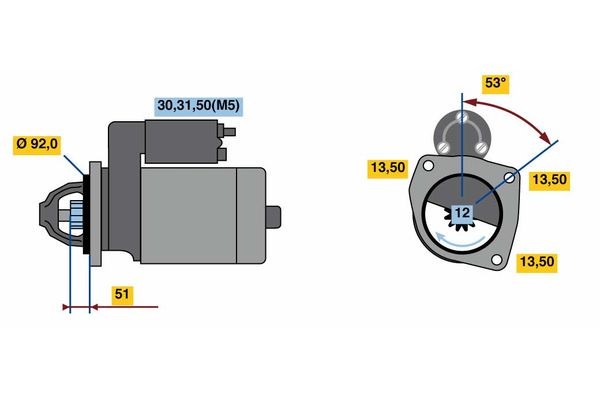 BOSCH Starter motor Article number: 0 001 420 024 cheaply