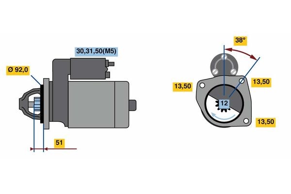 BOSCH Starter motor Article number: 0 001 420 025 cheaply