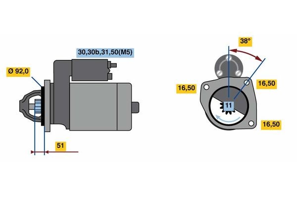 BOSCH Starter motor Article number: 0 001 420 028 cheaply