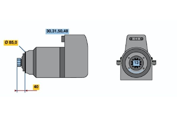 BOSCH Starter motor Article number: 0 001 510 005 cheaply