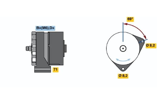 BOSCH Generaator Artikli number: 0 120 468 009 soodsalt