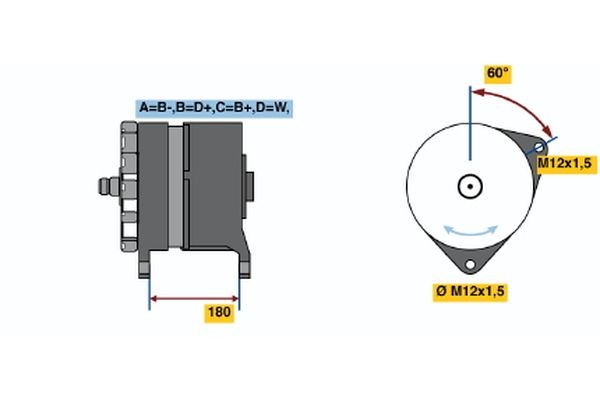 BOSCH Generaator Artikli number: 0 120 689 504 soodsalt