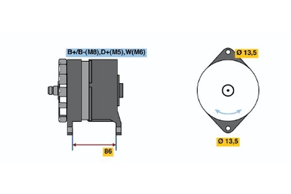 BOSCH Generaator Artikli number: 0 120 689 516 soodsalt