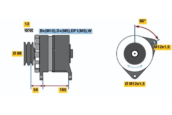 BOSCH Generaator Artikli number: 0 120 689 554 soodsalt