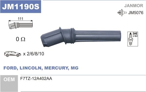 JANMOR Plug, coil Article number: JM1190S cheaply