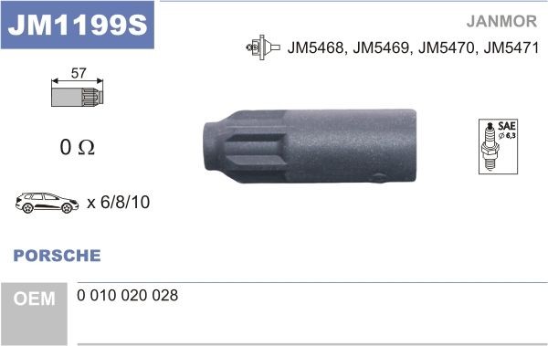 JANMOR Plug, coil Article number: JM1199S cheaply