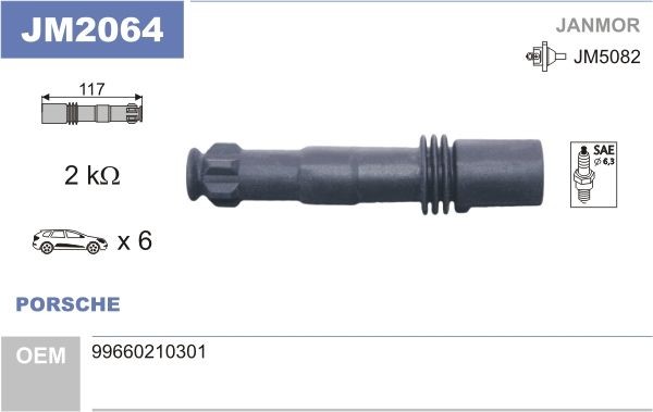 JANMOR Plug, coil Article number: JM2064 cheaply