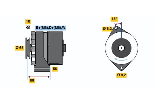 BOSCH Fog Light Article number: 0 318 412 003 cheaply
