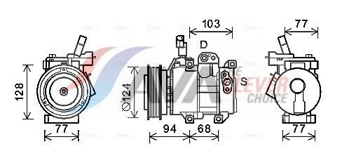 AVA COOLING SYSTEMS Air conditioning compressor Article number: KAK236 cheaply