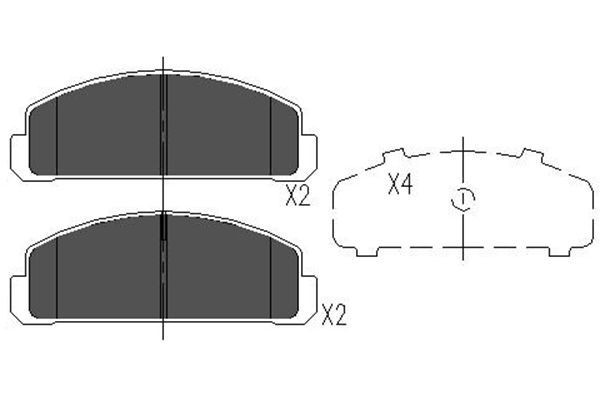 KAVO PARTS Brake pad set Article number: KBP-4515 cheaply