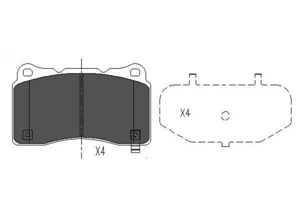 KAVO PARTS Brake pad set Article number: KBP-8021 cheaply
