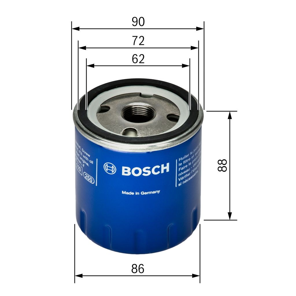 BOSCH Oil filter Article number: 0 451 103 189 cheaply