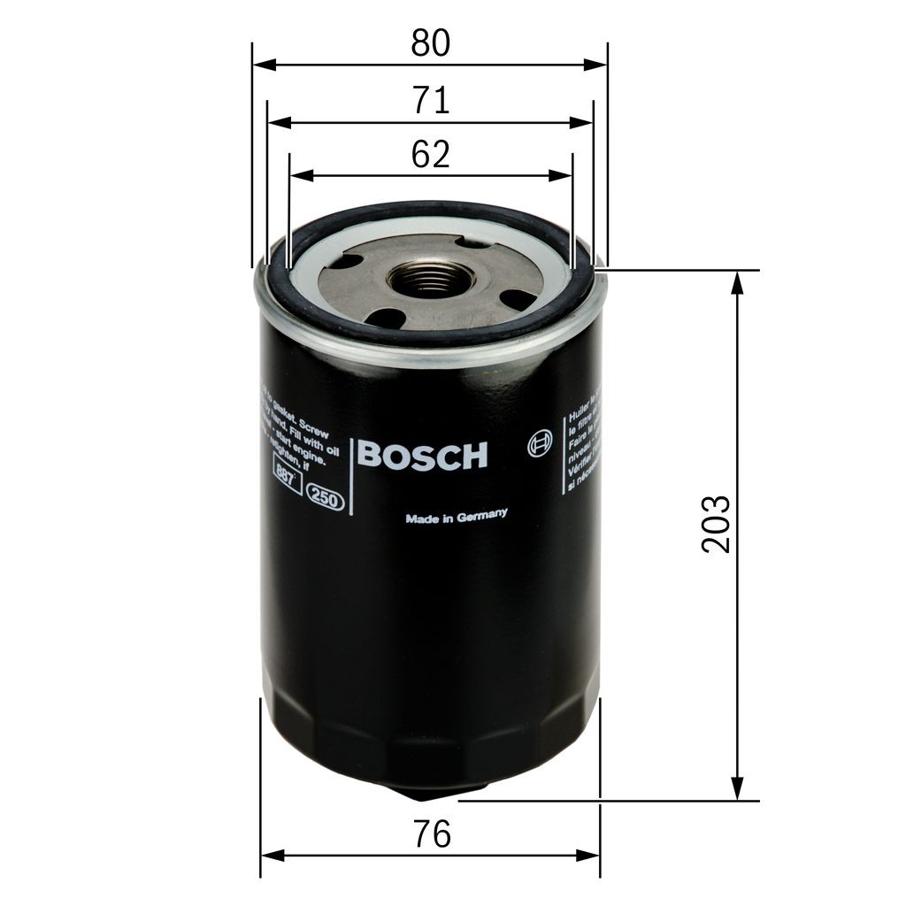 BOSCH Oil filter Article number: 0 451 103 338 cheaply