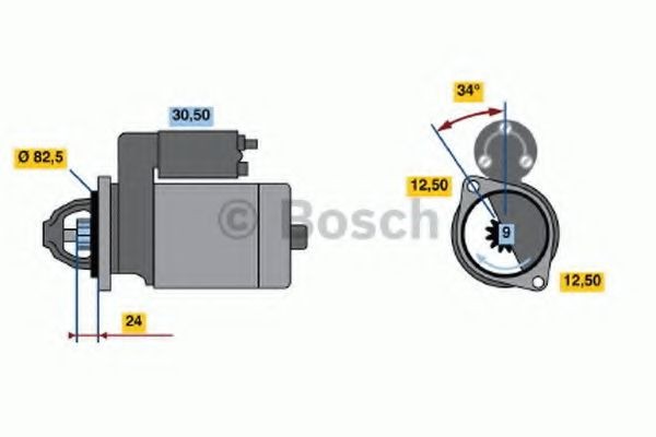 BOSCH Starter motor Article number: 0 986 010 850 cheaply