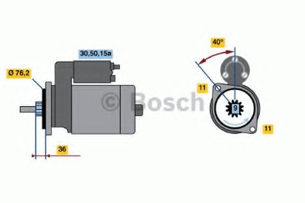 BOSCH Starter Artikli number: 0 986 012 600 soodsalt