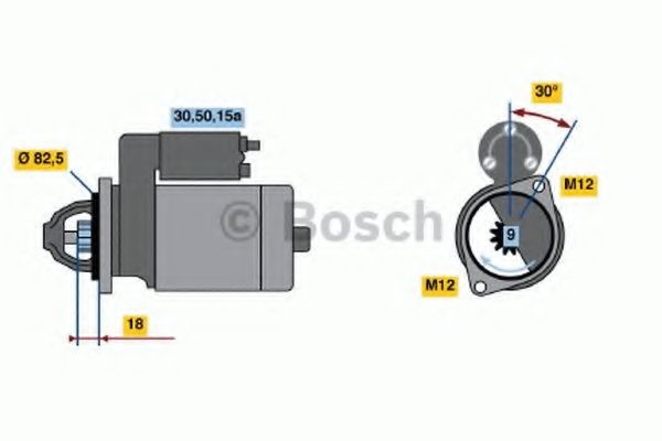 BOSCH Starter motor Article number: 0 986 014 640 cheaply