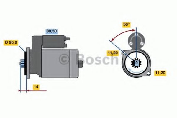 BOSCH Starter Varenummer: 0 986 016 031 billige