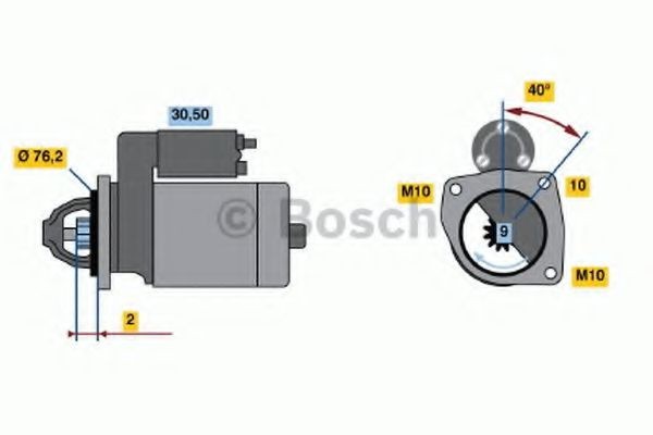 BOSCH Starter motor Article number: 0 986 016 660 cheaply