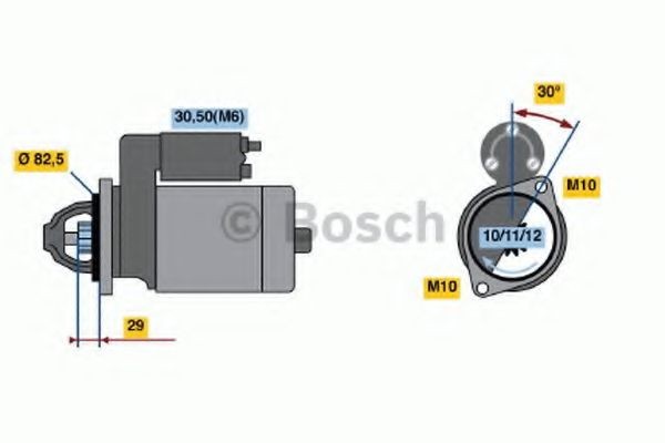 BOSCH Starter motor Article number: 0 986 017 260 cheaply