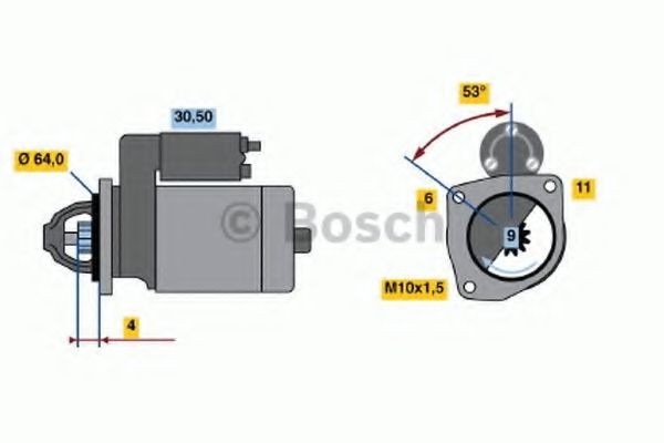 BOSCH Starter Artikli number: 0 986 017 840 soodsalt