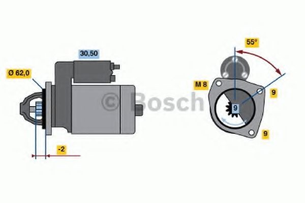 BOSCH Starter Artikli number: 0 986 017 930 soodsalt