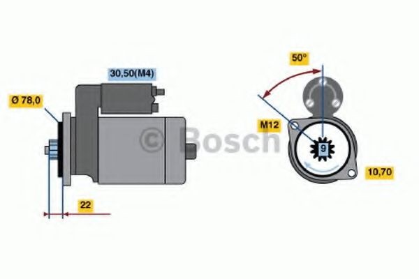 BOSCH Starter motor Article number: 0 986 018 321 cheaply