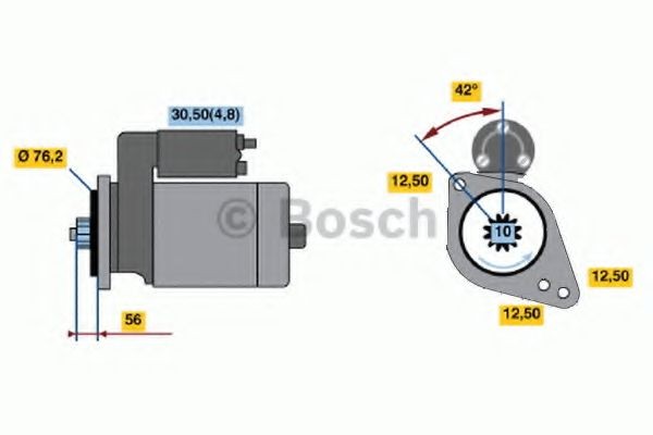 BOSCH Starter Artikli number: 0 986 020 250 soodsalt