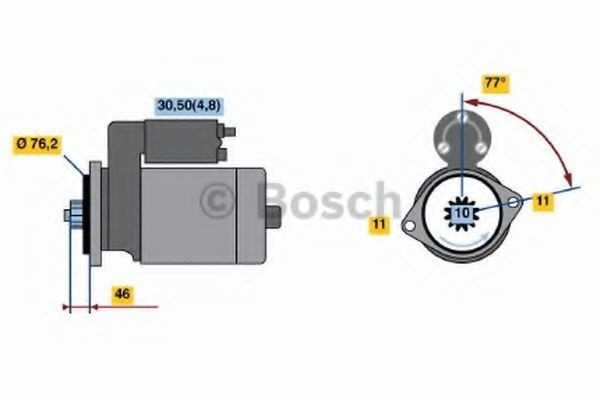 BOSCH Starter Artikli number: 0 986 020 280 soodsalt