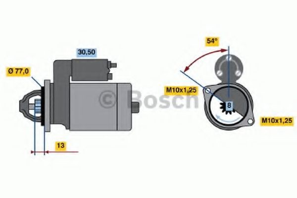 BOSCH Starter Varenummer: 0 986 020 401 billige