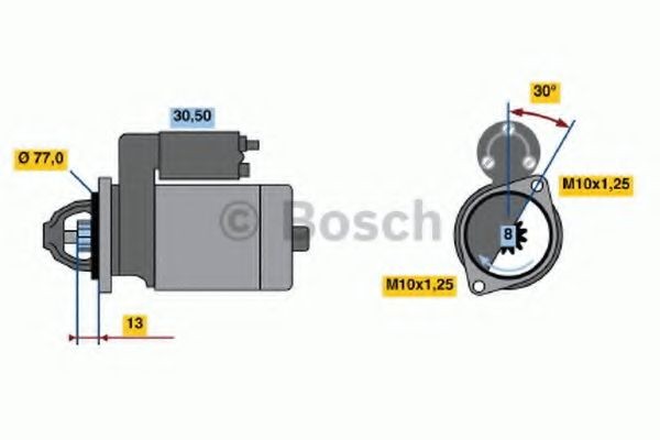 BOSCH Starter Artikli number: 0 986 020 411 soodsalt