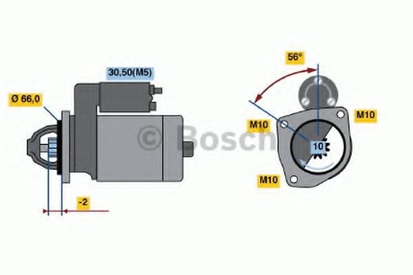 BOSCH Starter motor Article number: 0 986 021 600 cheaply