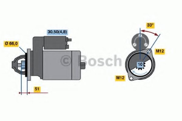BOSCH Starter Artikli number: 0 986 022 430 soodsalt