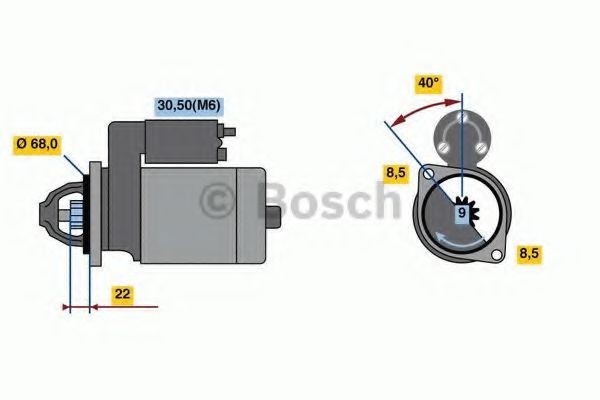 BOSCH Starter Artikli number: 0 986 023 660 soodsalt