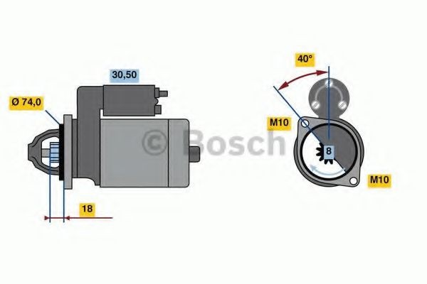 BOSCH Starter Varenummer: 0 986 023 920 billige