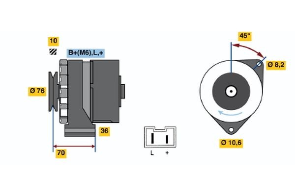 BOSCH Generaator Artikli number: 0 986 031 670 soodsalt
