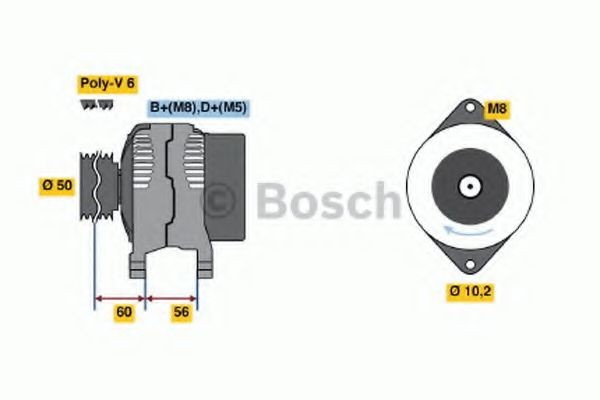 BOSCH Generator Varenummer: 0 986 038 600 billige