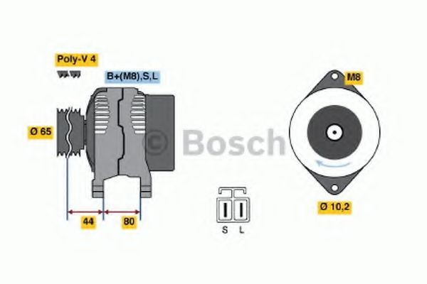 BOSCH Generaator Artikli number: 0 986 042 951 soodsalt